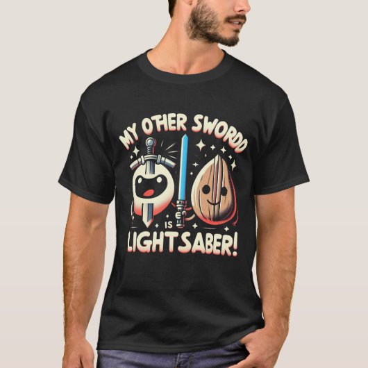 Mein anderes Schwert ist Lightsaber, Funny Fencer T-Shirt (Vorderseite)