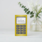 Mein anderes Telefon - gelbe persönliche Telefonnummerkarte (Stehend Vorderseite)