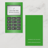 Mein anderes Telefon - grüne persönliche Telefonnummerkarte (Vorne/Hinten)
