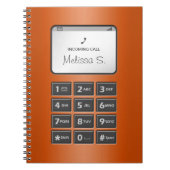 Mein anderes Telefon - Orange Notebook Notizblock (Vorderseite)