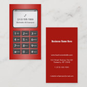 Mein anderes Telefon - rote Visitenkarten Visitenkarte (Vorne/Hinten)