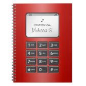 Mein Anderes Telefon - Rotes Notebook Notizblock (Vorderseite)