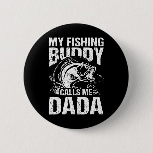 Mein Angelbuddy nennt mich Dada Vatertag Fischer Button