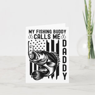 Mein Angelbuddy nennt mich Daddy US American Flag  Karte