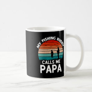 Mein Angelbuddy nennt mich Papa Retro Vintag Grand Kaffeetasse