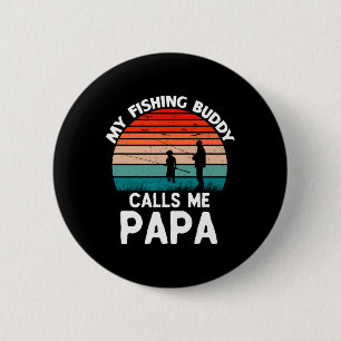 Mein Angelbuddy nennt mich Papa Retro Vintage Opa Button