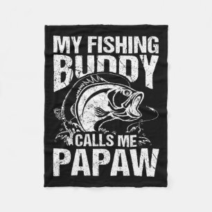 Mein Angelbuddy nennt mich Papaw Vatertag Fishe Fleecedecke