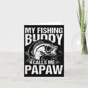 Mein Angelbuddy nennt mich Papaw Vatertag Fishe Karte