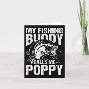 Mein Angelbuddy nennt mich Poppy Vatertag Fishe Karte