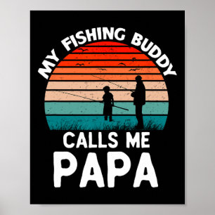 Mein Angelkumpel nennt mich Papa Retro Vintage Opa Poster