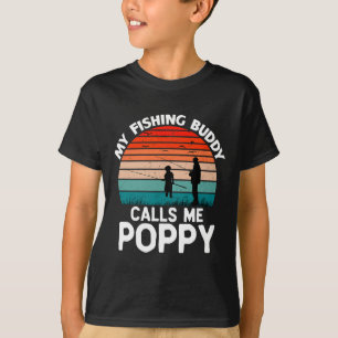 Mein Angelkumpel nennt mich Poppy Retro Vintage Op T-Shirt