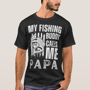 Mein Angelpartner nennt mich Papa Lustiger Fischer T-Shirt