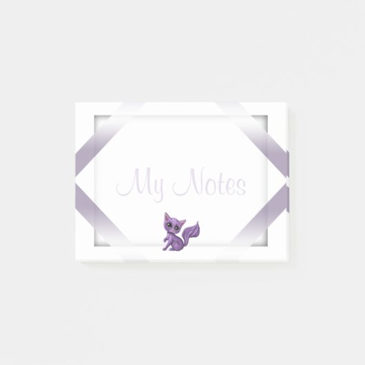 Mein Anmerkungs-Post-Itlila Kitty Post-it Klebezettel (Vorderseite)