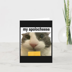 Mein Apolokäse Funny Cat Meme Brainrot Gen Z Spaß Karte