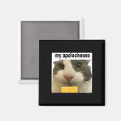 Mein Apolokäse Funny Cat Meme Brainrot Gen Z Spaß Magnet (Vorderseite/Rückseite)