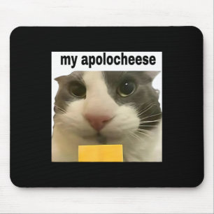 Mein Apolokäse Funny Cat Meme Brainrot Gen Z Spaß Mousepad