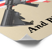 Mein AR15 darf nicht durch Biden verletzt werden Poster (Ecke)