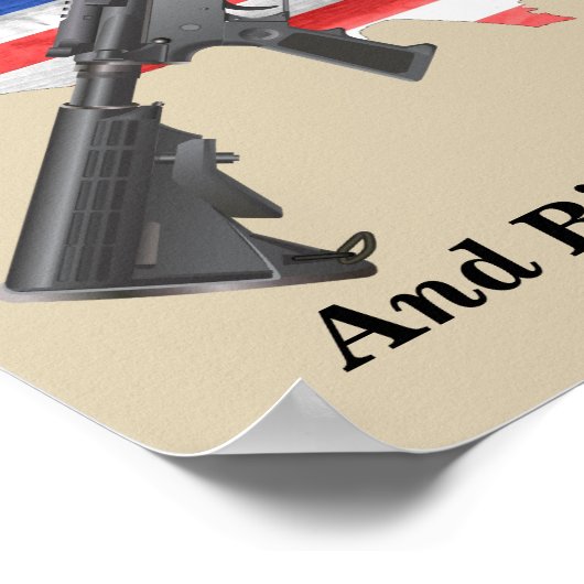 Mein AR15 darf nicht durch Biden verletzt werden Poster (Ecke)