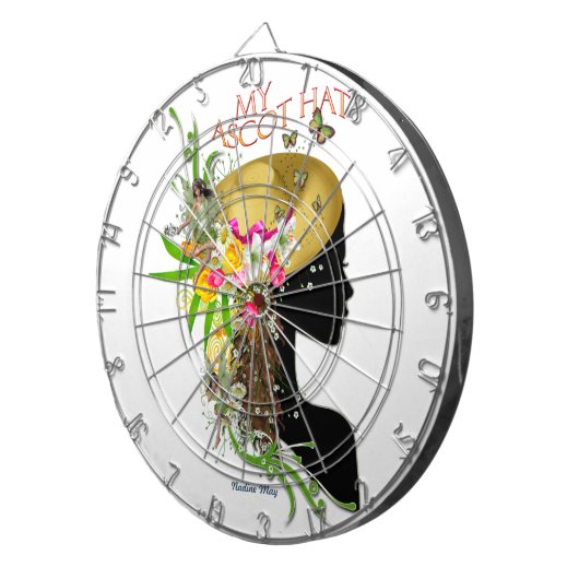 Mein Ascot-Hut Dartscheibe (Vorderseite rechts)