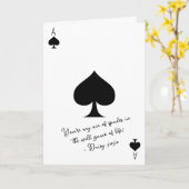 Mein Ass der Spades im Wilden Spiel der Liebe des Karte (Gelbe Blume)
