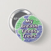 Mein Atem ernährt Bäume Button (Vorne & Hinten)