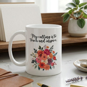 Mein Auftrag Ist Zu Lehren Und Design Zu Inspirier Kaffeetasse