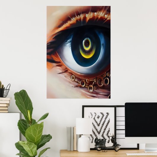 Mein Auge | AI Art Poster (Heimbüro)