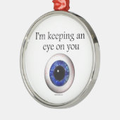 Mein Auge behalte auf dir Silbernes Ornament (Links)