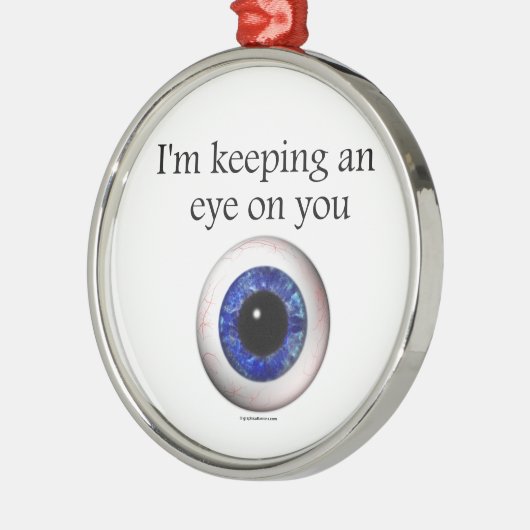 Mein Auge behalte auf dir Silbernes Ornament (Links)