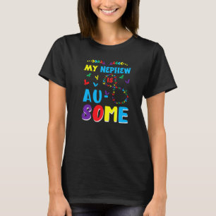 Mein Autistischer Nephew Phantastisch Autismus Bew T-Shirt