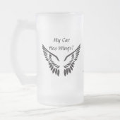 Mein Auto hat Flügel! Mattglas Bierglas (Links)