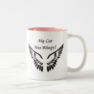 Mein Auto hat Flügel! Zweifarbige Tasse