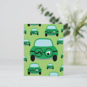 Mein Auto ist intelligent Postkarte (Stehend Vorderseite)