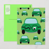 Mein Auto ist intelligent Postkarte (Vorne/Hinten)