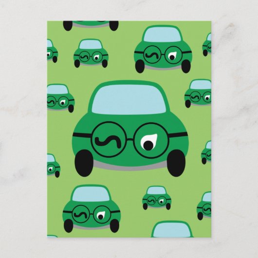 Mein Auto ist intelligent Postkarte (Vorderseite)