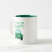 Mein Auto ist intelligent Zweifarbige Tasse (Vorderseite Links)