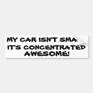 Mein Auto ist nicht es hat konzentriert Autoaufkleber