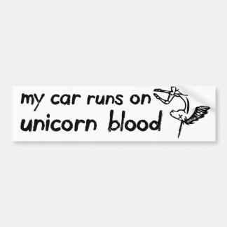 Mein Auto läuft auf Einhornblut Autoaufkleber