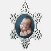 Mein Baby 1. Weihnachten Schneeflocken Zinn-Ornament (Rechts)