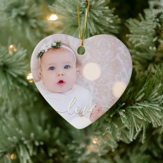 Mein Baby Foto Custom Keramik Ornament (Baum)