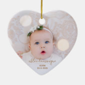 Mein Baby Foto Custom Keramik Ornament (Hinten)