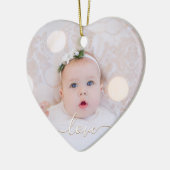 Mein Baby Foto Custom Keramik Ornament (Links)