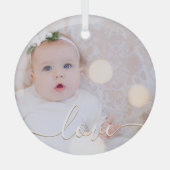 Mein Baby Foto Custom Ornament Aus Glas (Vorderseite)
