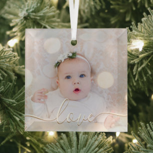 Mein Baby-Foto Ornament Aus Glas