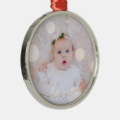 Mein Baby-Foto Ornament Aus Metall (Rechts)