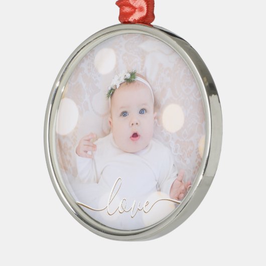 Mein Baby-Foto Ornament Aus Metall (Links)