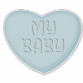 Mein Baby Pastel Blue Candy Heart Sticker (Vorderseite)