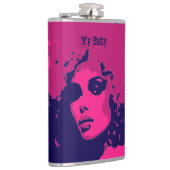 Mein Baby Retro Vinyl Wrackkolben Flachmann (Rechts)