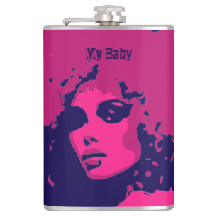 Mein Baby Retro Vinyl Wrackkolben Flachmann