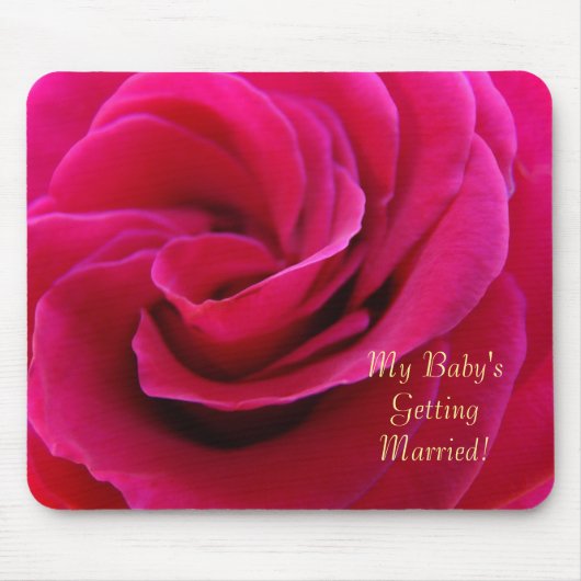Mein Baby wird heiraten! Mousepad Pink Rose (Vorne)